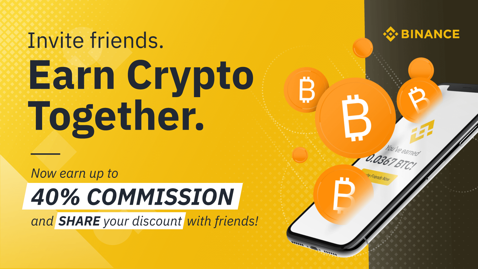 Binance Referral Program Promotion - Up to 40% Referral Rate