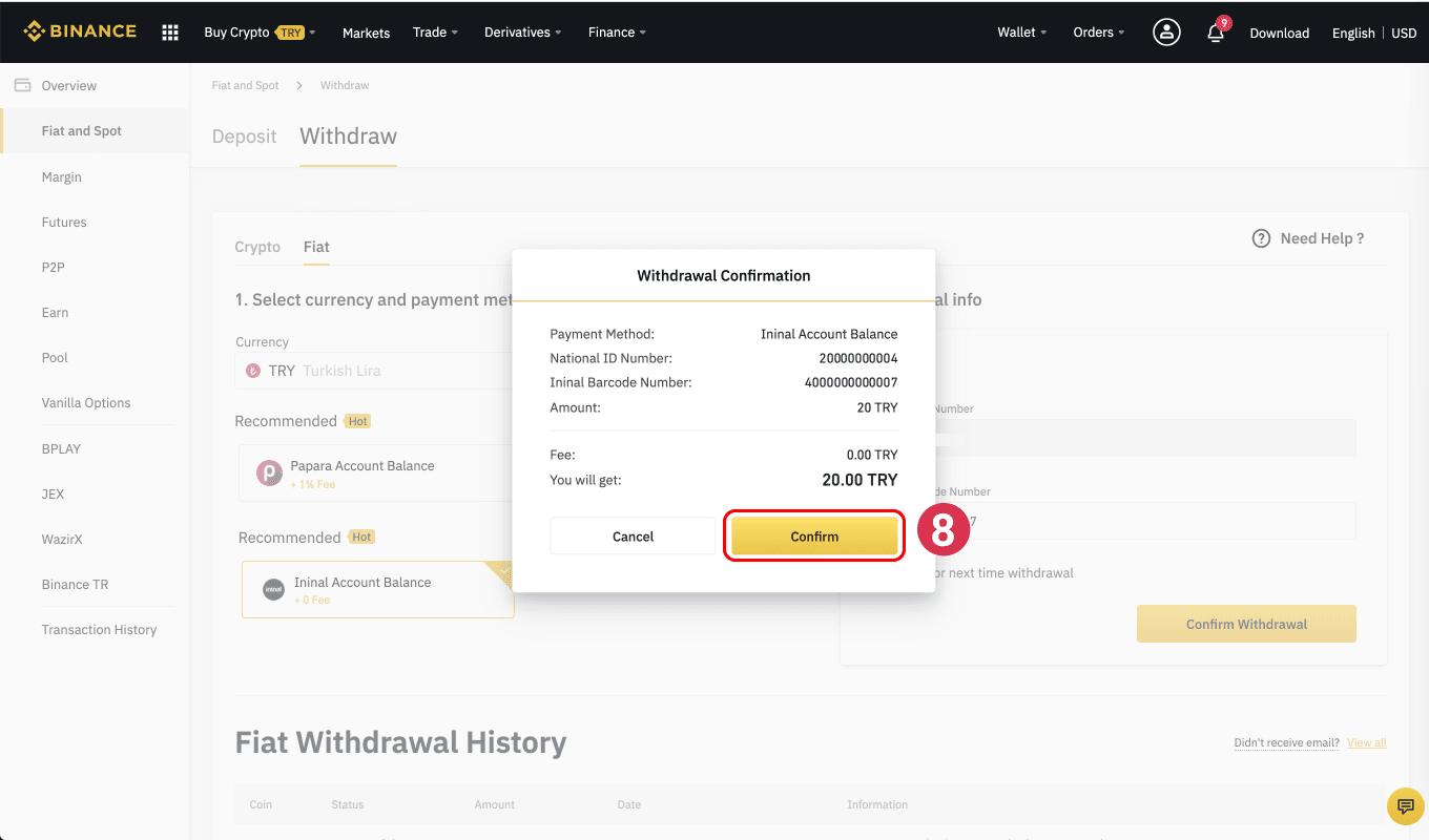 Wie man TRY auf Binance über ININAL einzahlt/abhebt Wie man TRY auf Binance über ININAL einzahlt/abhebt