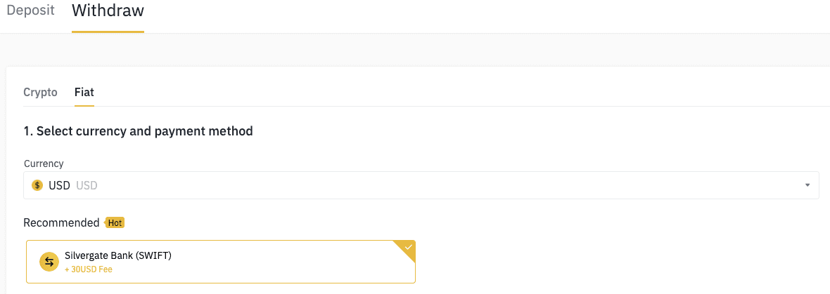 Como depositar e retirar USD via Silvergate na Binance Como depositar e retirar USD via Silvergate na Binance
