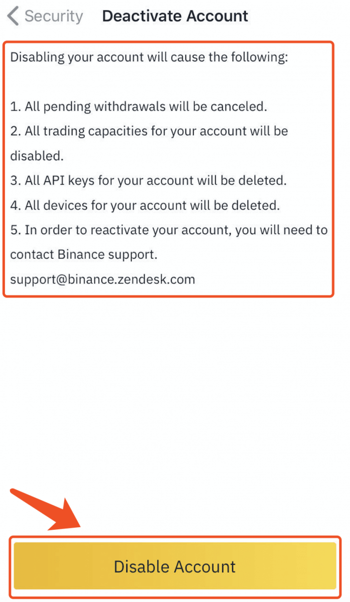 Kaip išjungti ir atrakinti „Binance“ paskyrą naudojant žiniatinklio ir mobiliąją programą Kaip išjungti ir atrakinti „Binance“ paskyrą naudojant žiniatinklio ir mobiliąją programą