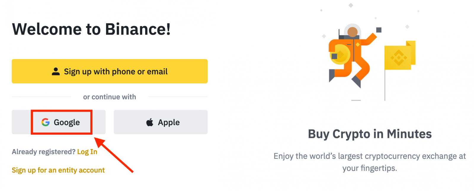 Kako odpreti račun in nakazati denar v Binance Kako odpreti račun in nakazati denar v Binance