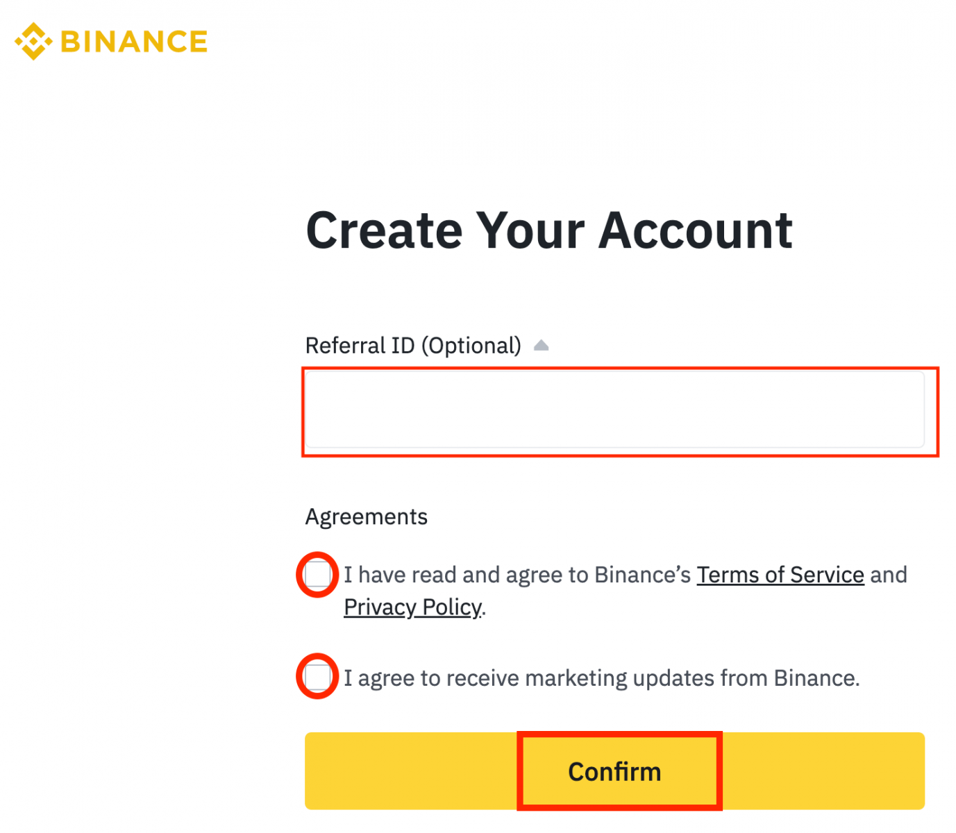 Kako odpreti račun in nakazati denar v Binance Kako odpreti račun in nakazati denar v Binance