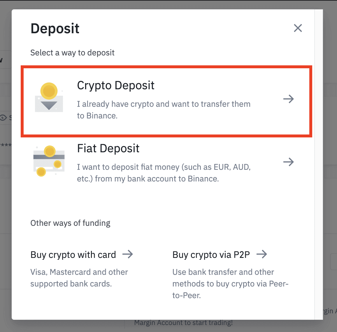 Kako odpreti račun in nakazati denar v Binance Kako odpreti račun in nakazati denar v Binance