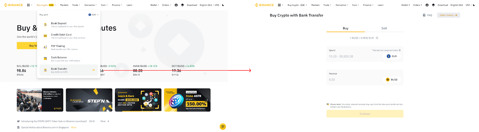 Kako odpreti račun in nakazati denar v Binance Kako odpreti račun in nakazati denar v Binance
