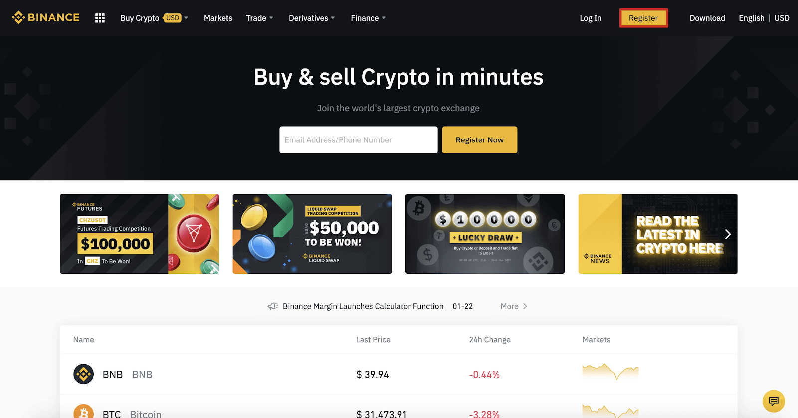 Kako odpreti račun in nakazati denar v Binance Kako odpreti račun in nakazati denar v Binance