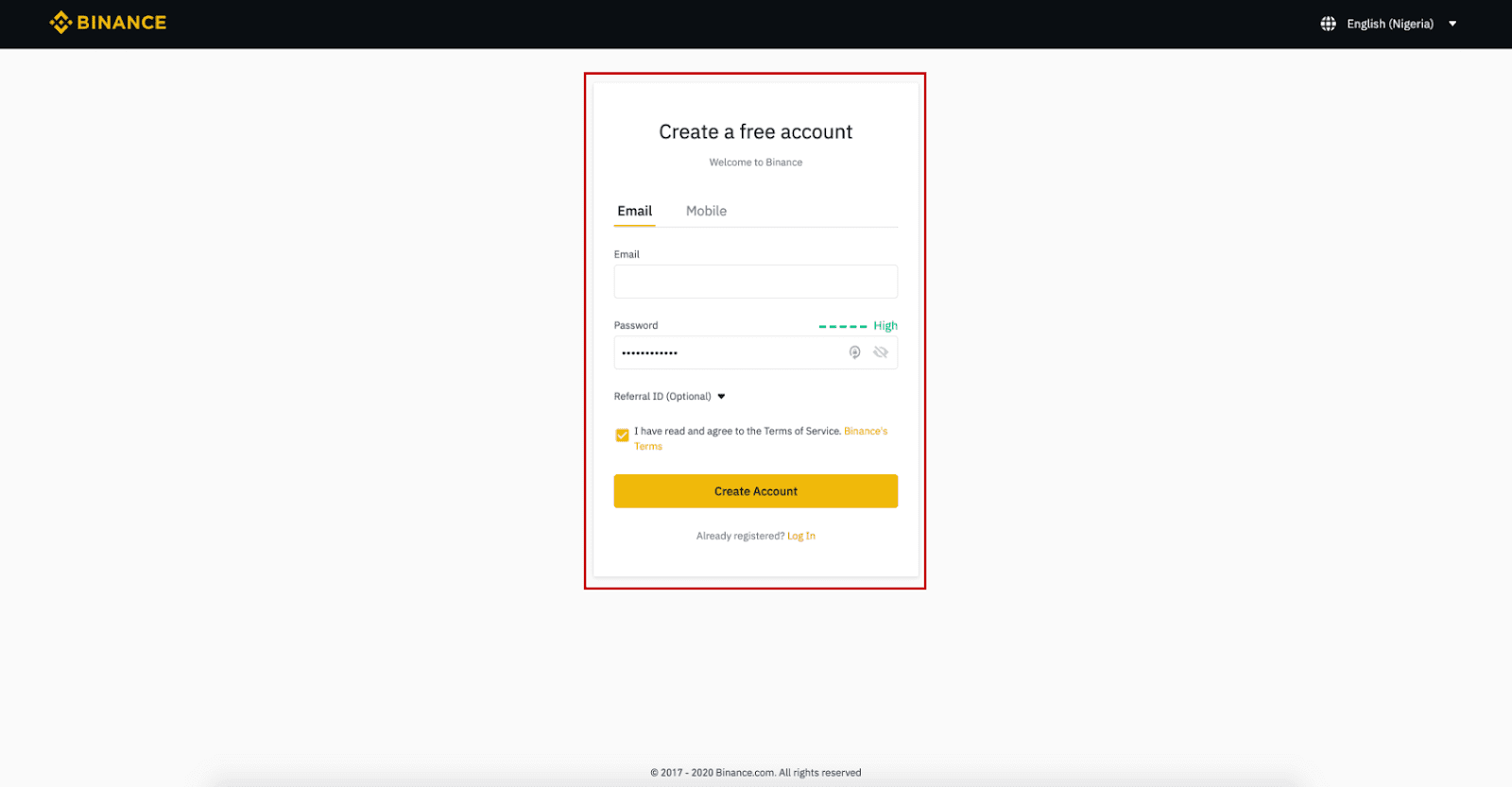 Kako odpreti račun in nakazati denar v Binance Kako odpreti račun in nakazati denar v Binance