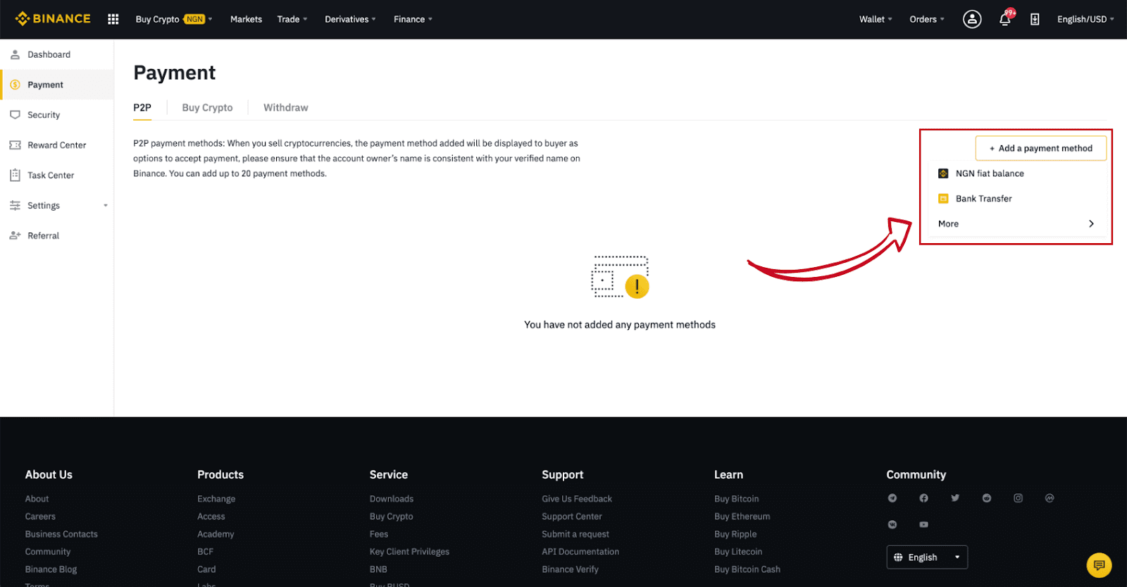 Kako odpreti račun in nakazati denar v Binance Kako odpreti račun in nakazati denar v Binance