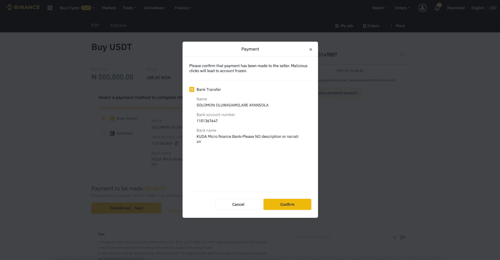 Kako odpreti račun in nakazati denar v Binance Kako odpreti račun in nakazati denar v Binance