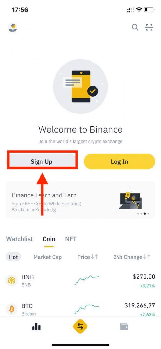 Kako odpreti račun in nakazati denar v Binance Kako odpreti račun in nakazati denar v Binance