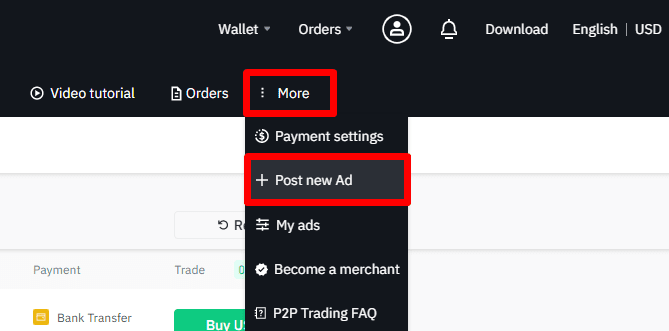 How to Post a New Ad on Binance P2P via Web and Mobile App