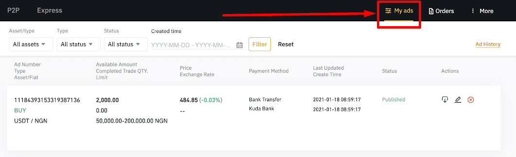 How to Post a New Ad on Binance P2P via Web and Mobile App