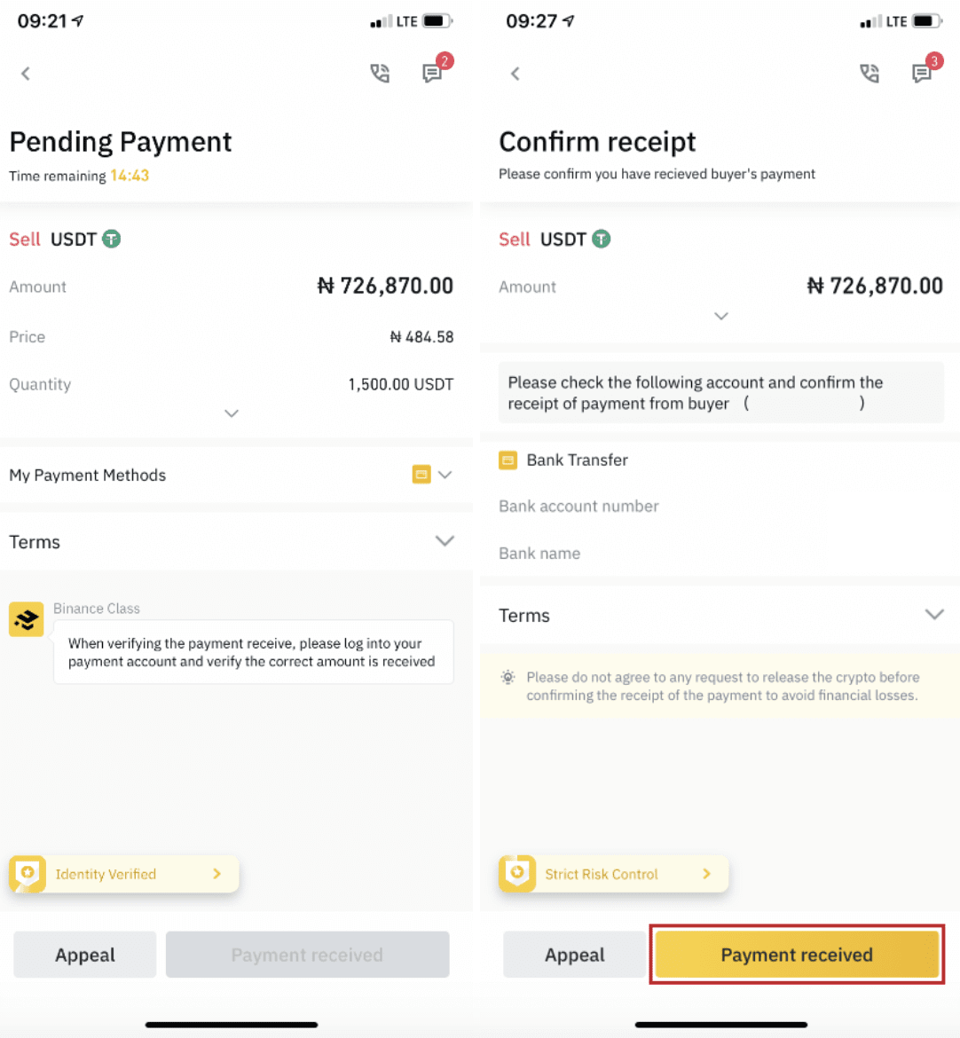 How to SELL Crypto on Binance P2P via Web and Mobile App